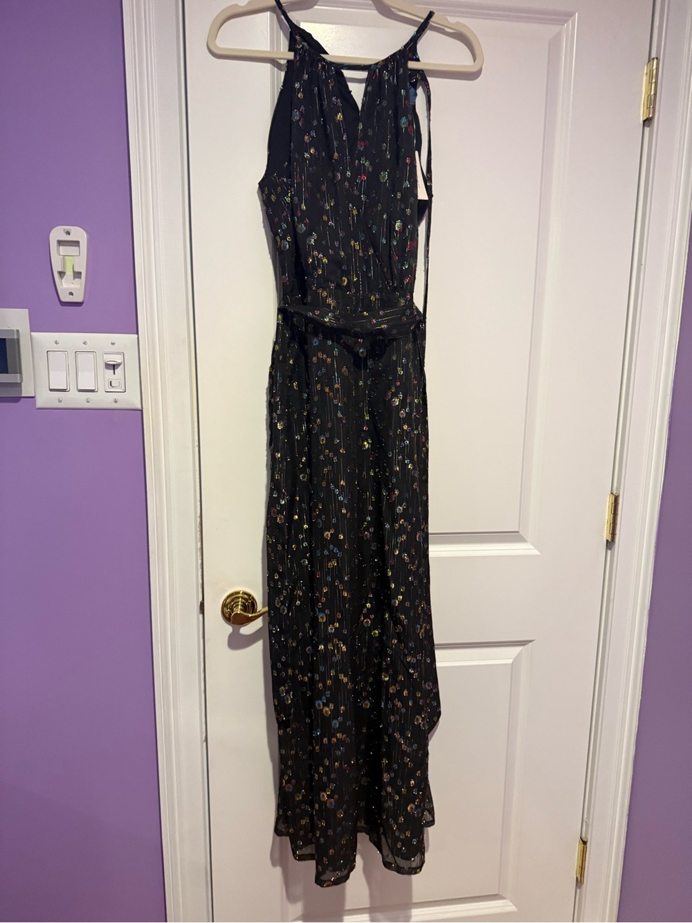 Anthropologie Eva Franco glitter jumpsuit